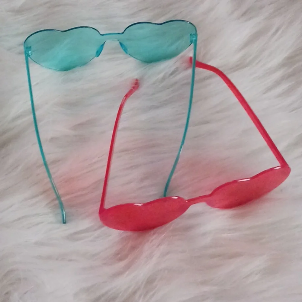 Heart Shaped Sunglasses in Blue & Red